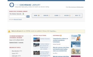 THE COCHRANE LIBRARY website