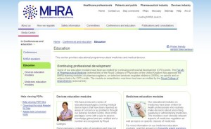 MHRA Education Modules website